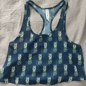 Sheer pineapple crop top!